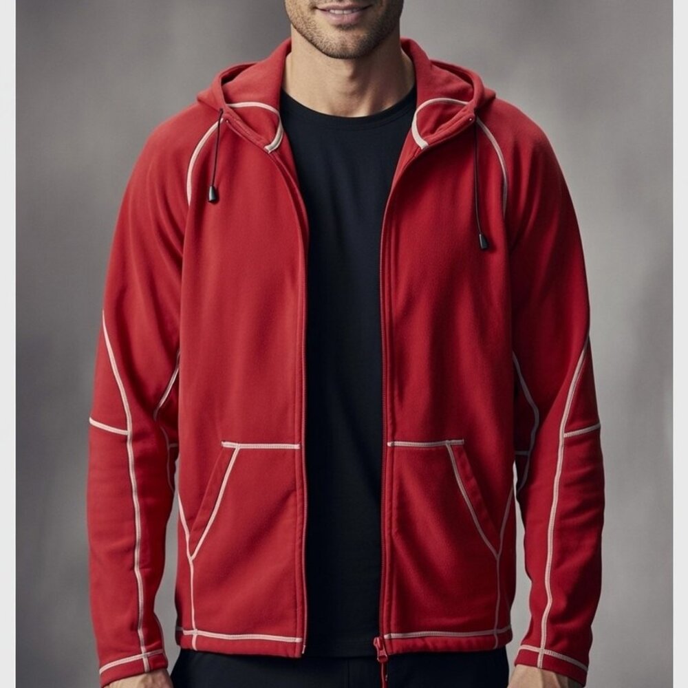 🌟Vintage Descente DNA Red Technical Jacket Mens S/P Fits Like Large/XL